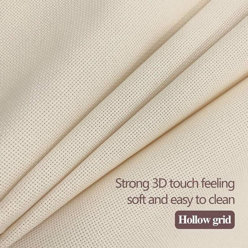 Zhenqing 14CT Aida Cloth - 30x35 Inch Cross Stitch Fabric for Embroidery, Pre-Cut Needlework Material, Acid-Free, Durable Weave(Khaki) - Image 5